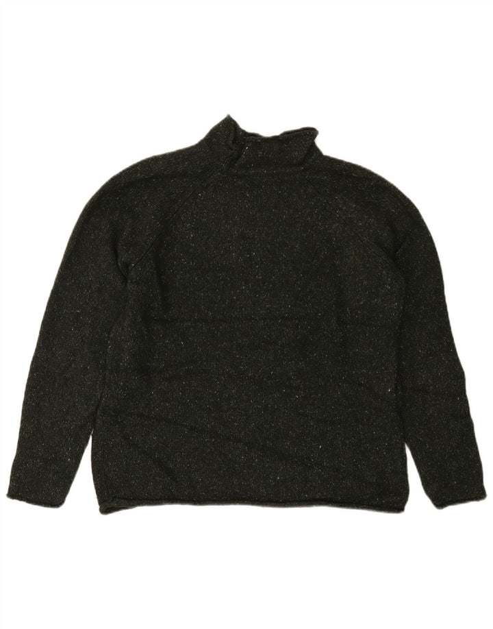 EDDIE BAUER Γυναικείο πουλόβερ με λαιμό χελώνα UK 14 Medium Khaki Flecked