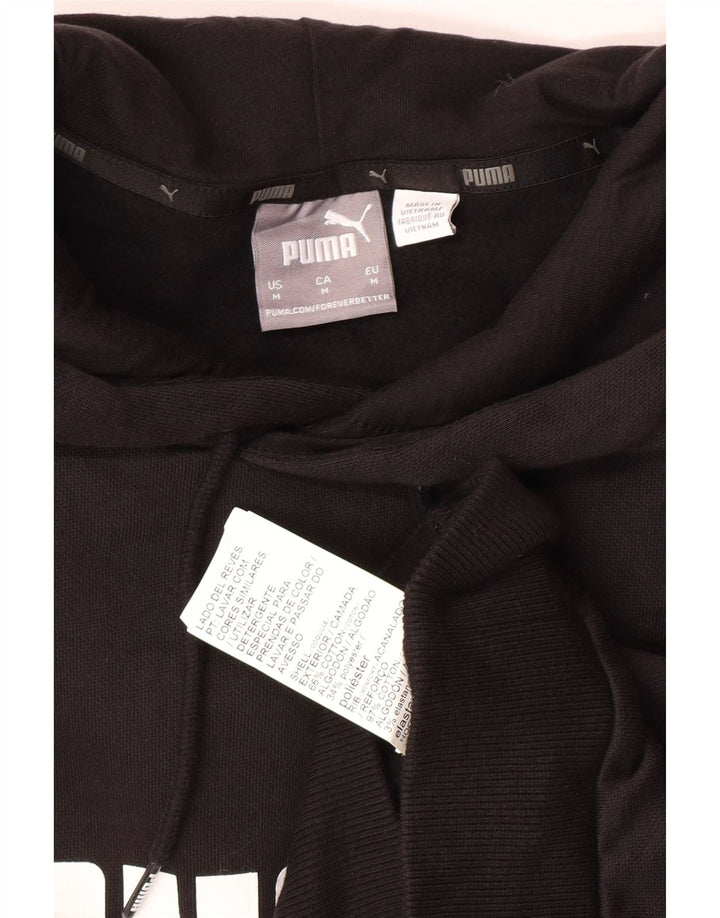 Ανδρικό γραφικό κουκούλα PUMA, μεσαίο μαύρο βαμβακερό