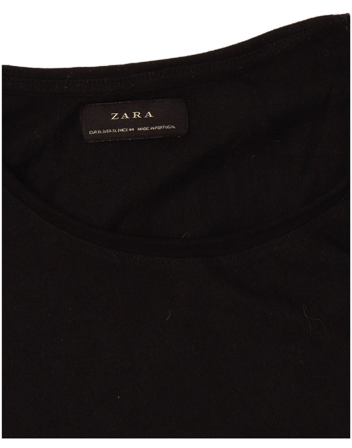 Zara Ανδρικό T-Shirt Top XL Μαύρο