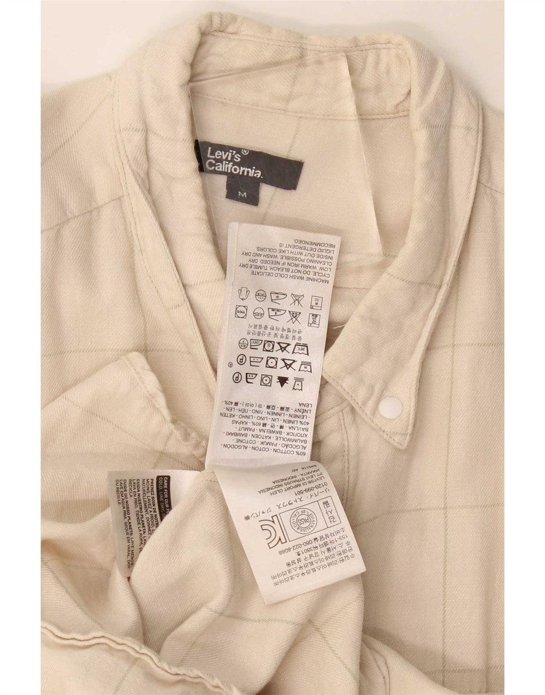 Ανδρικό πουκάμισο Levi's Medium Beige Check Cotton