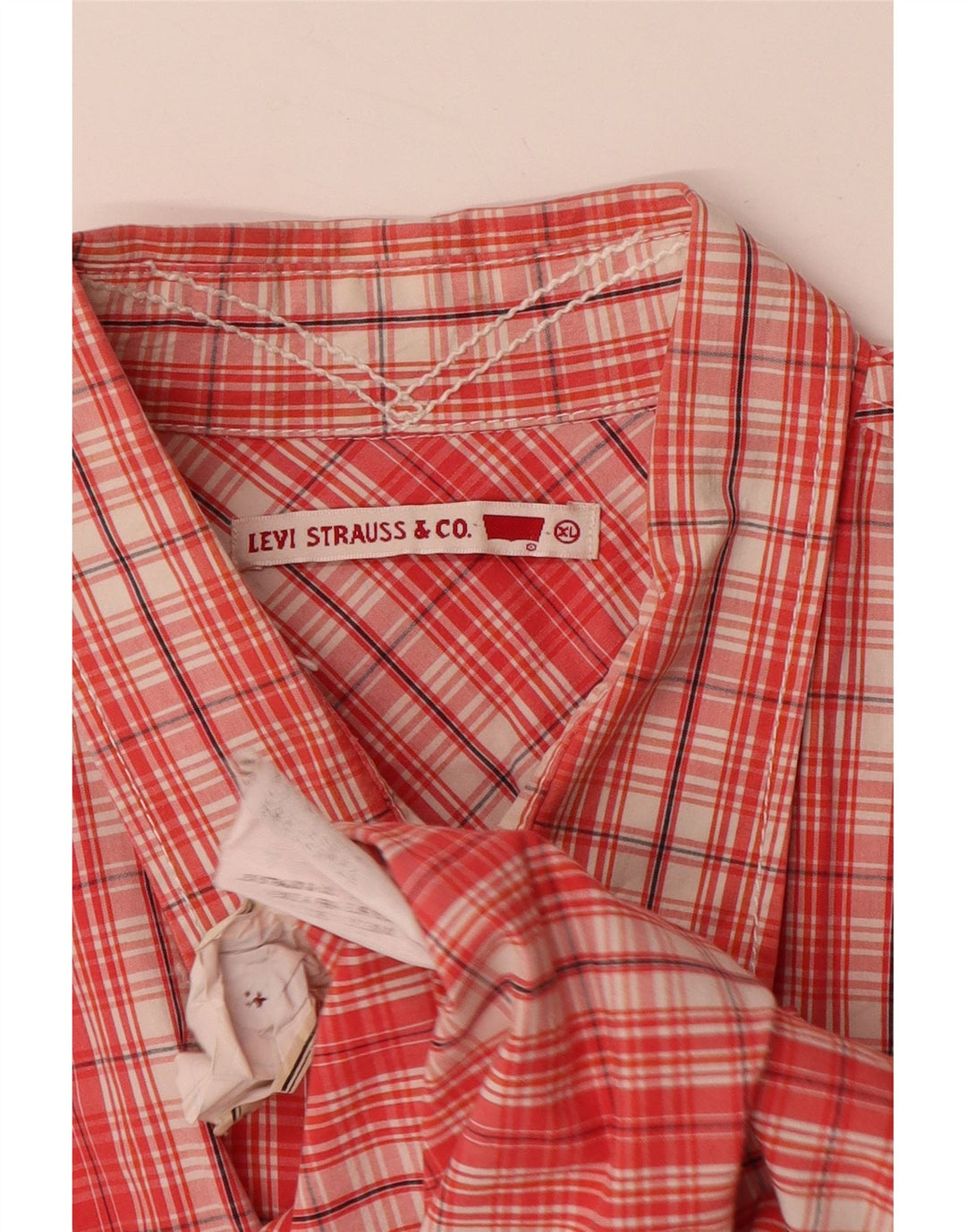 Ανδρικό κοντομάνικο πουκάμισο LEVI'S XL κόκκινο βαμβακερό