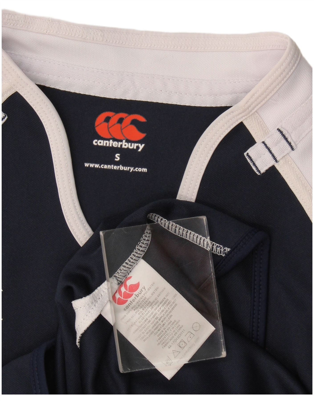 Ανδρικό γραφικό T-shirt Canterbury Top Small Navy Blue Colorblock Πολυεστέρας