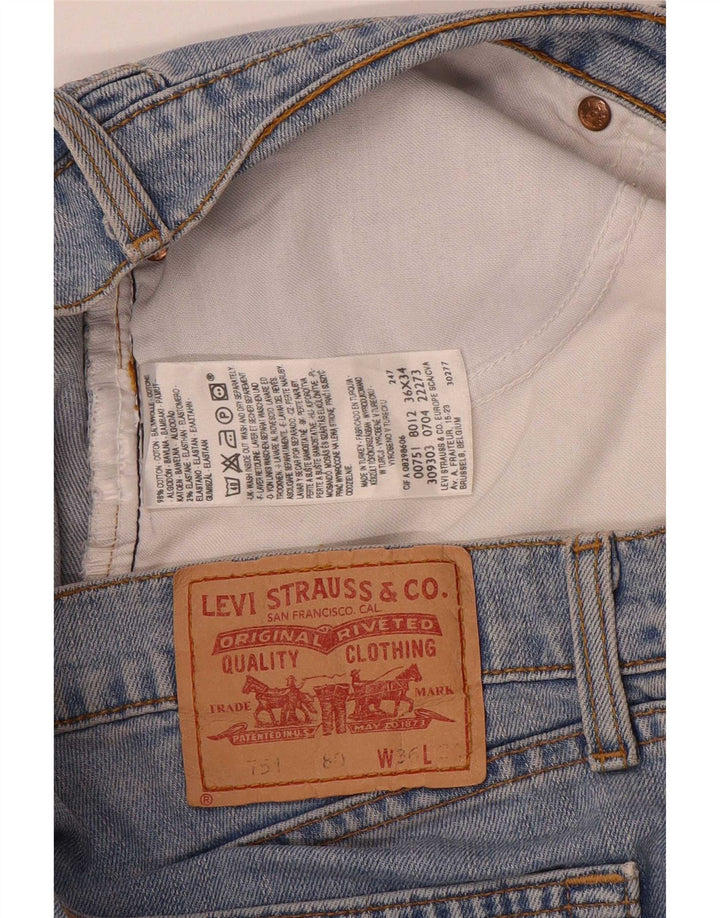 Levi's Mens 751 Regular Straight Jeans W36 L32 Μπλε βαμβακερό