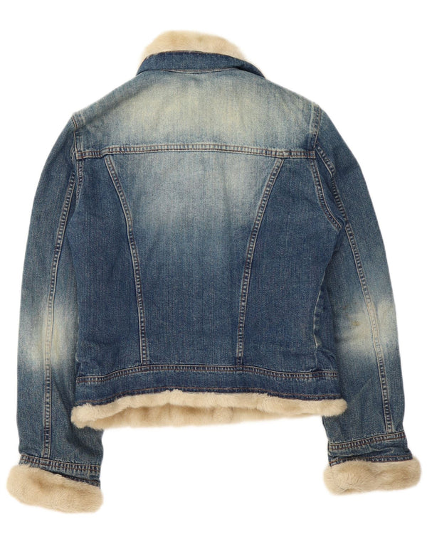 Liu Jo Γυναικείο τζιν μπουφάν Sherpa UK 10 Small Blue Cotton