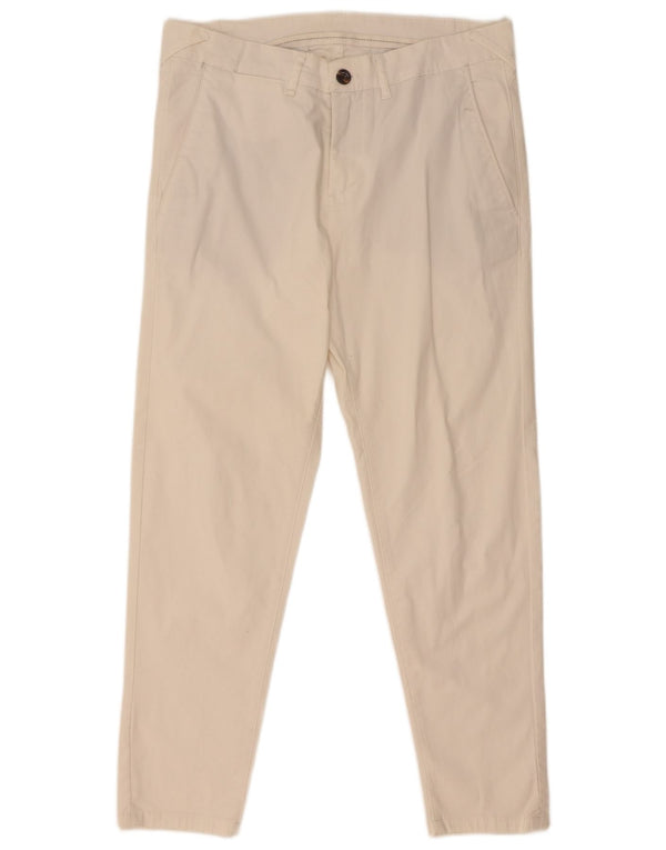 Zara Ανδρικό παντελόνι Chino Slim EU 38 Small W30 L26 Λευκό