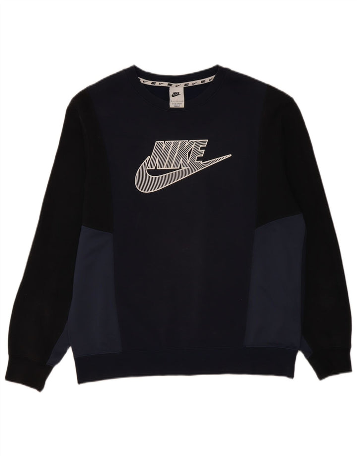 Ανδρικό γραφικό φούτερ Nike Jumper Medium Navy Blue Colourblock