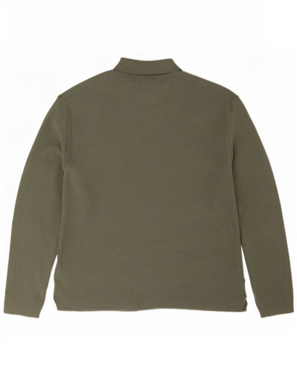 Ανδρικό πουλόβερ Zara Polo Neck Jumper XL Khaki Viscose