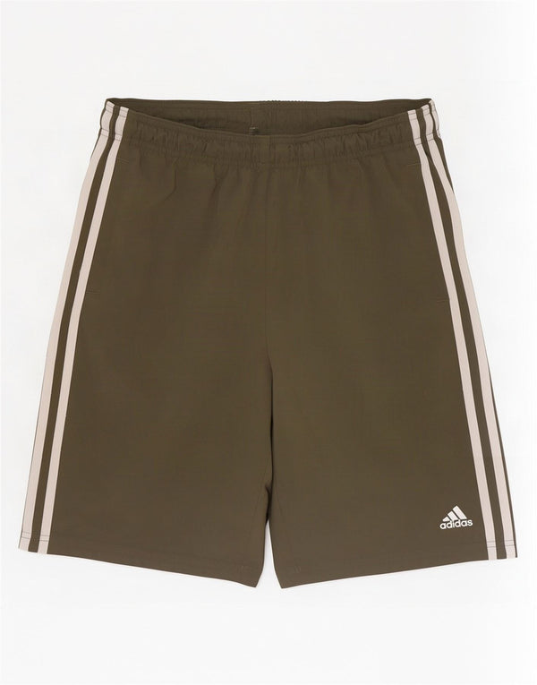 Adidas Boys Sport Shorts 13-14 Years Khaki Polyester