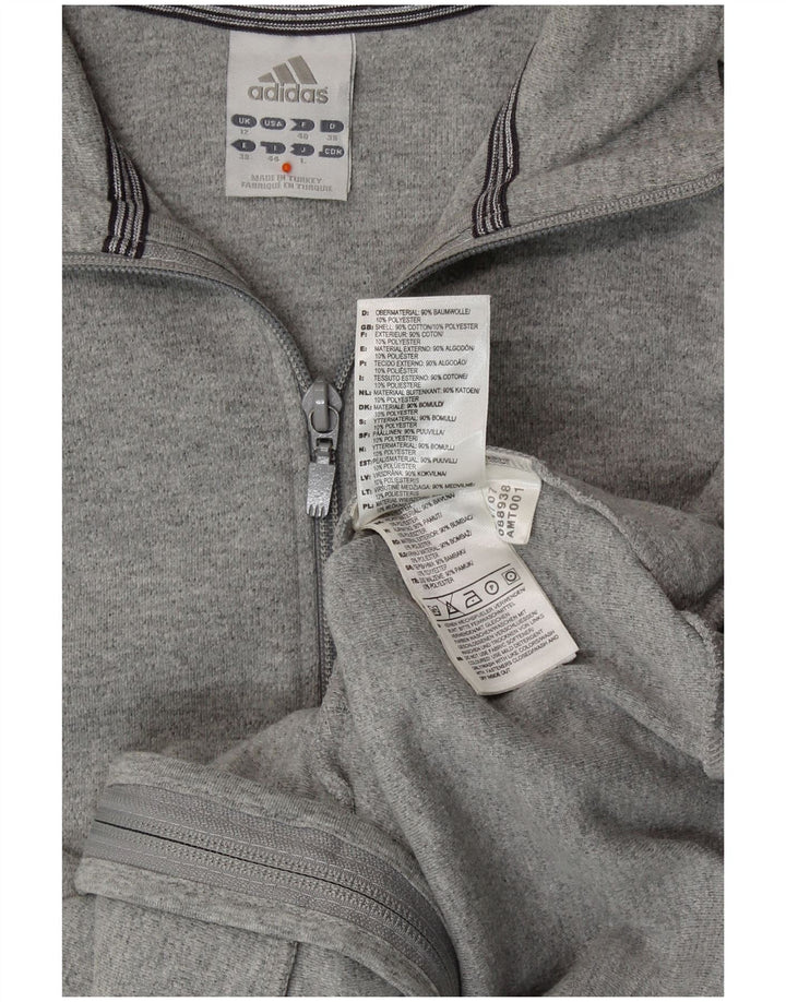Adidas Γυναικεία φόρμα Crop Top Jacket UK 12 Medium Grey Cotton