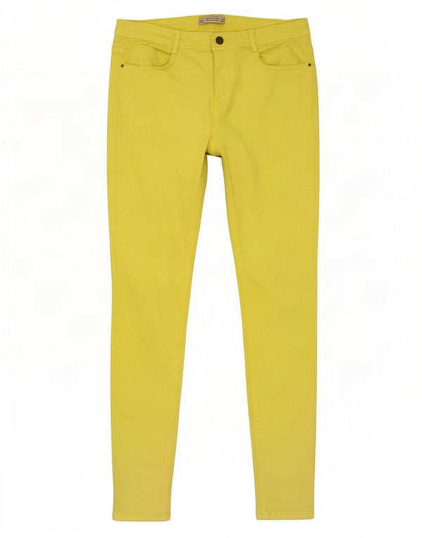 Zara Γυναικείο Trafaluc Skinny παντελόνι EU 42 Μεγάλο W32 L32 Κίτρινο