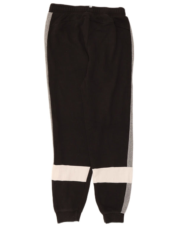 Puma Boys Tracksuit Trousers Joggers 13-14 Years Black Colourblock