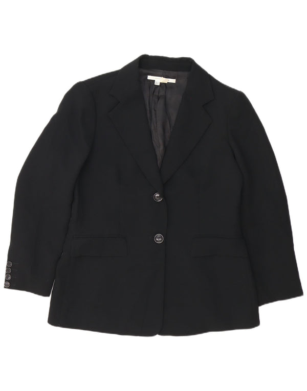 Zara Γυναικείο Μπουφάν σακάκι με 2 κουμπιά EU 44 XL Μαύρο πολυεστέρα