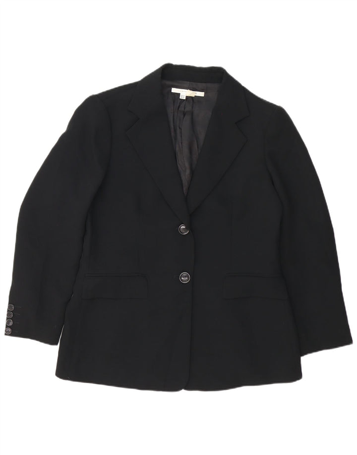 Zara Γυναικείο Μπουφάν σακάκι με 2 κουμπιά EU 44 XL Μαύρο πολυεστέρα