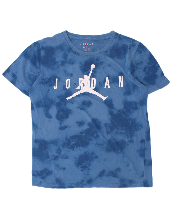 Jordan Boys Graphic T-Shirt Top 12-13 Years Large Blue Tie Dye