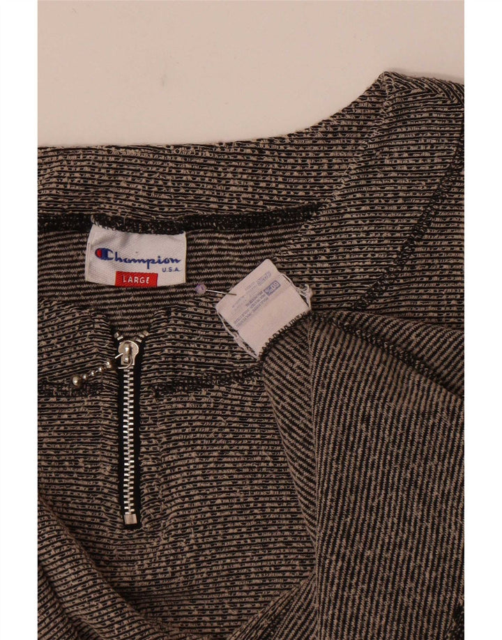 Champion γυναικείο τοπ μακρυμάνικο UK 16 Large Grey Flecked Polyester