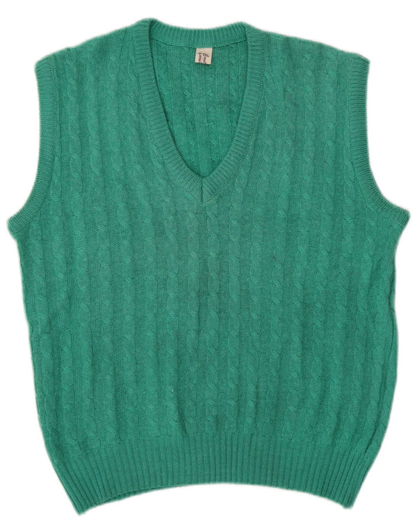 VINTAGE Γυναικείο Γιλέκο Tank Top UK 14 Medium Green