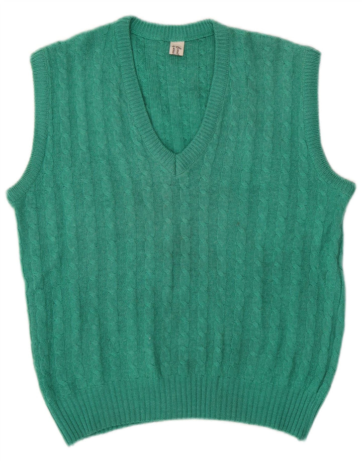 VINTAGE Γυναικείο Γιλέκο Tank Top UK 14 Medium Green