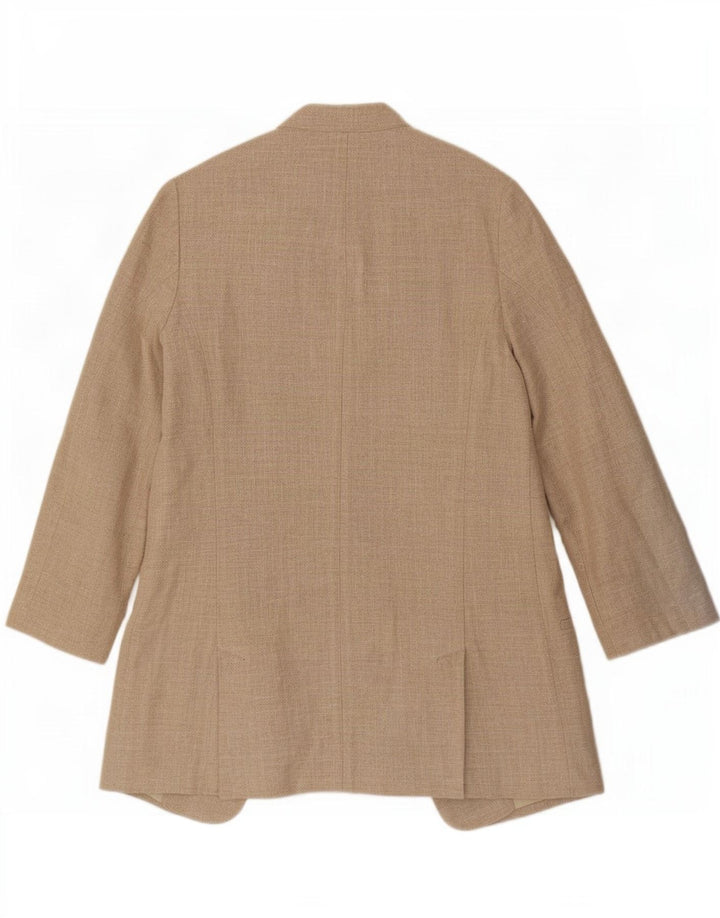 Zara Γυναικείο Oversized Open Blazer Jacket UK 6 XS Beige Λινό