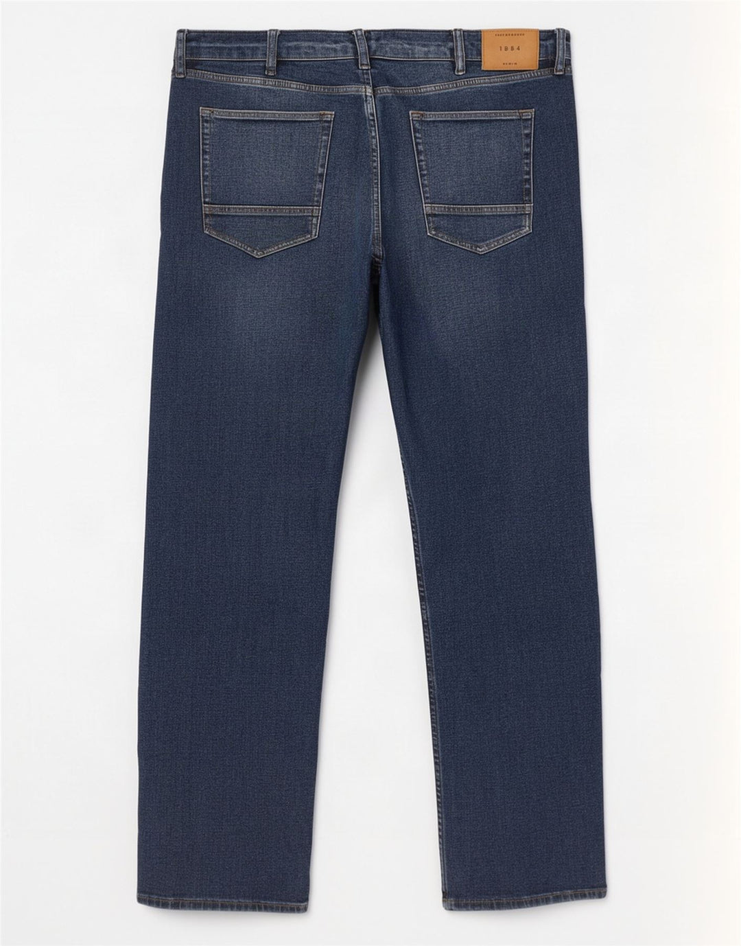 Ανδρικό τζιν κανονικό ίσιο Marks & Spencer W42 L31 Navy Blue Cotton