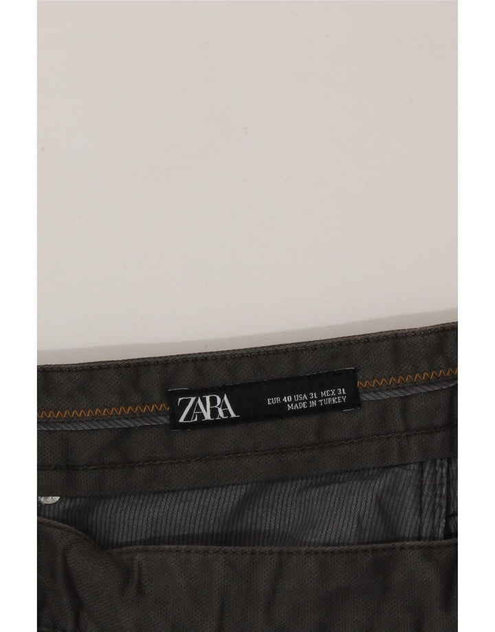 Zara Ανδρικό Slim Casual Παντελόνι EU 40 Medium W31 L32 Γκρι