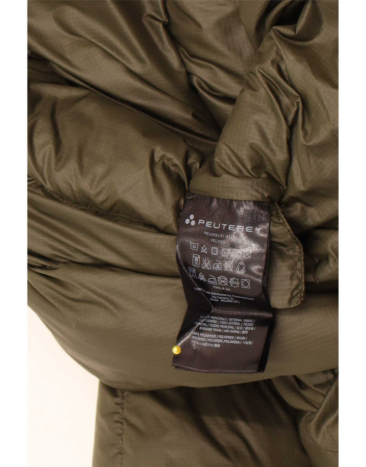 PEUTEREY Γυναικείο μπουφάν με κουκούλα UK 16 Large Khaki Polyamide