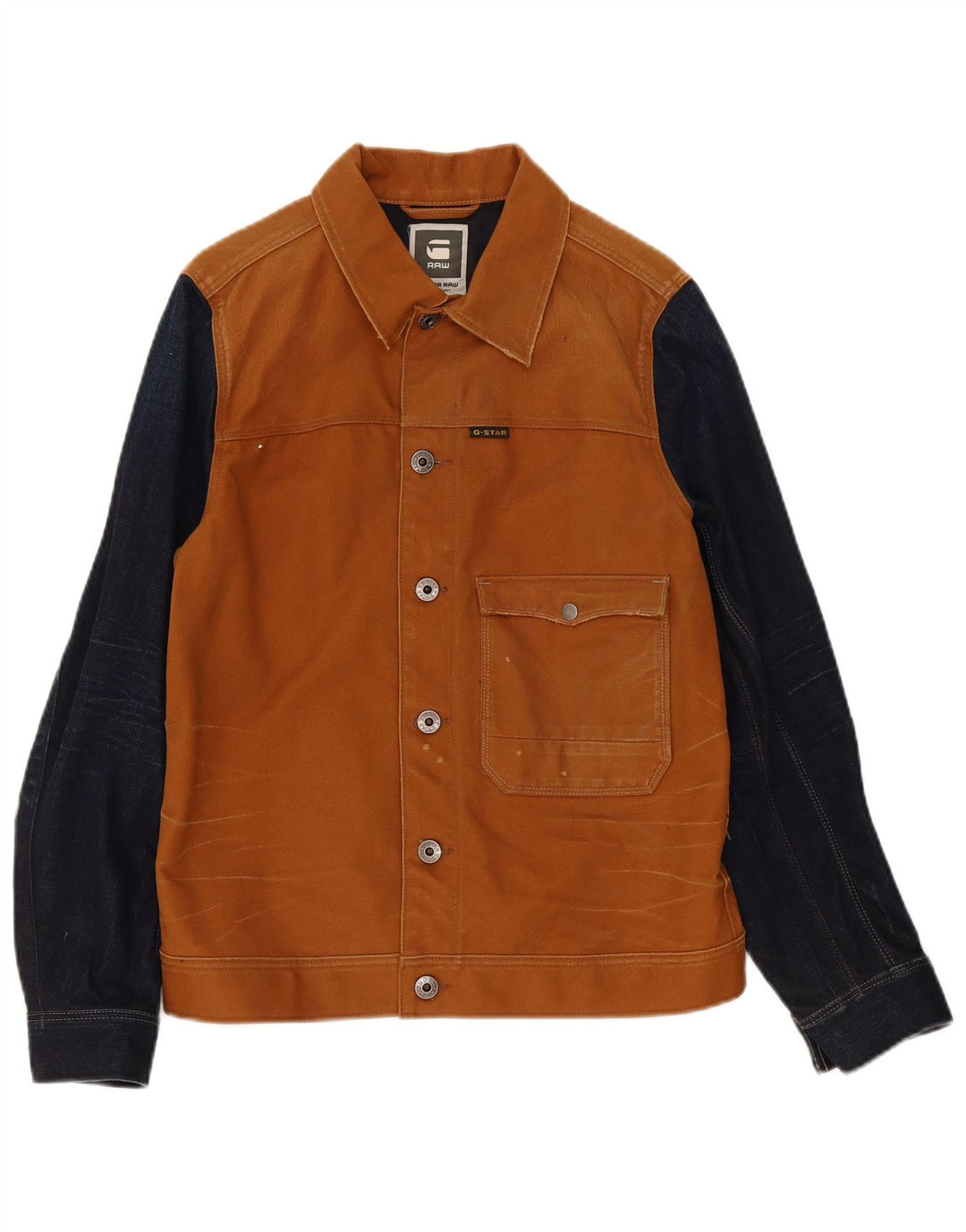 Ανδρικό Bomber Jacket G-Star UK 40 Large Brown Colourblock Βαμβακερό