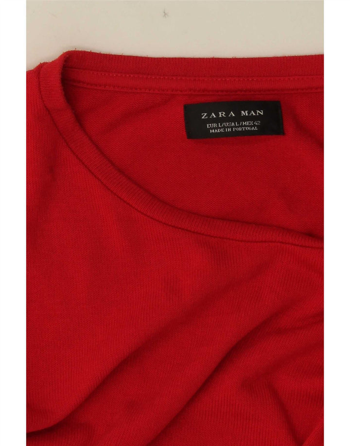 Ανδρικό T-Shirt Zara Top μεγάλο κόκκινο