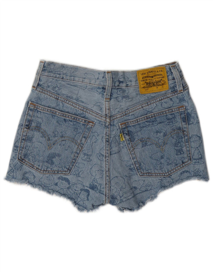 Γυναικείο τζιν σορτς Levi's γραφικό Peanuts W24 XS Μπλε βαμβακερό