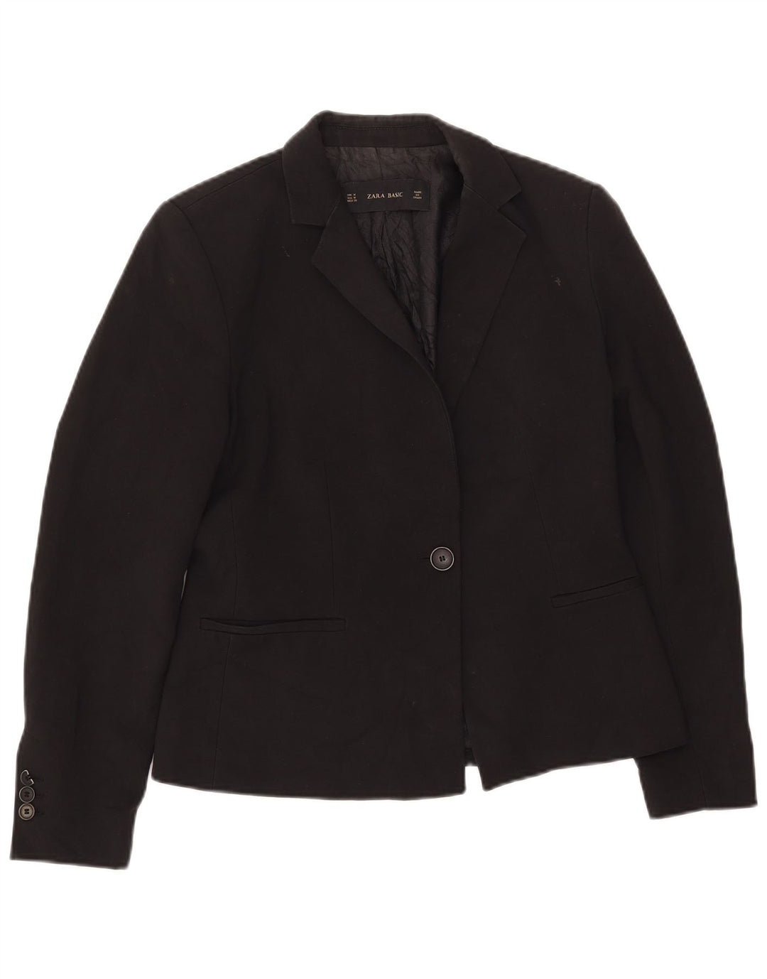 Zara Γυναικείο σακάκι 1 κουμπιού Blazer UK 12 Medium Black