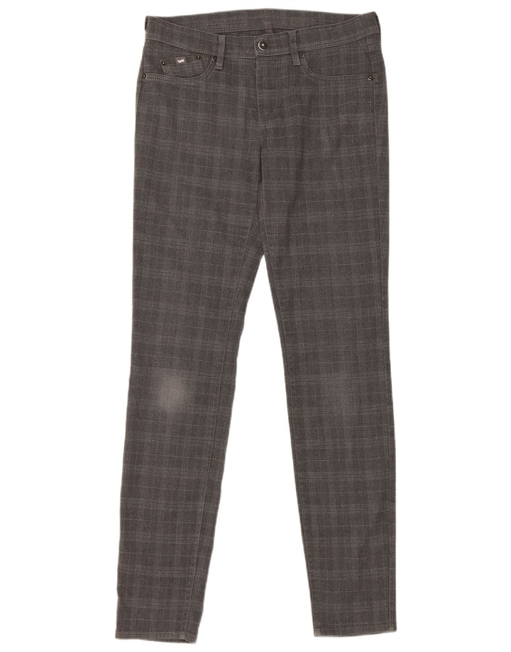 Gas Γυναικείο Slim Casual Παντελόνι W28 L32 Grey Check Polyester
