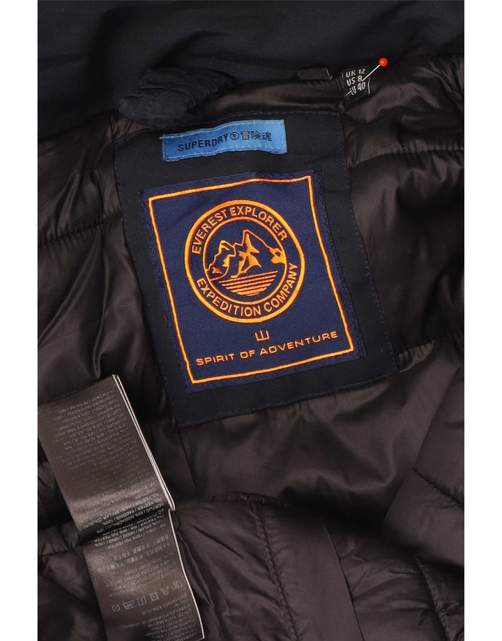 Superdry γυναικείο μπουφάν σκι με επένδυση UK 12 Medium Navy Blue Nylon