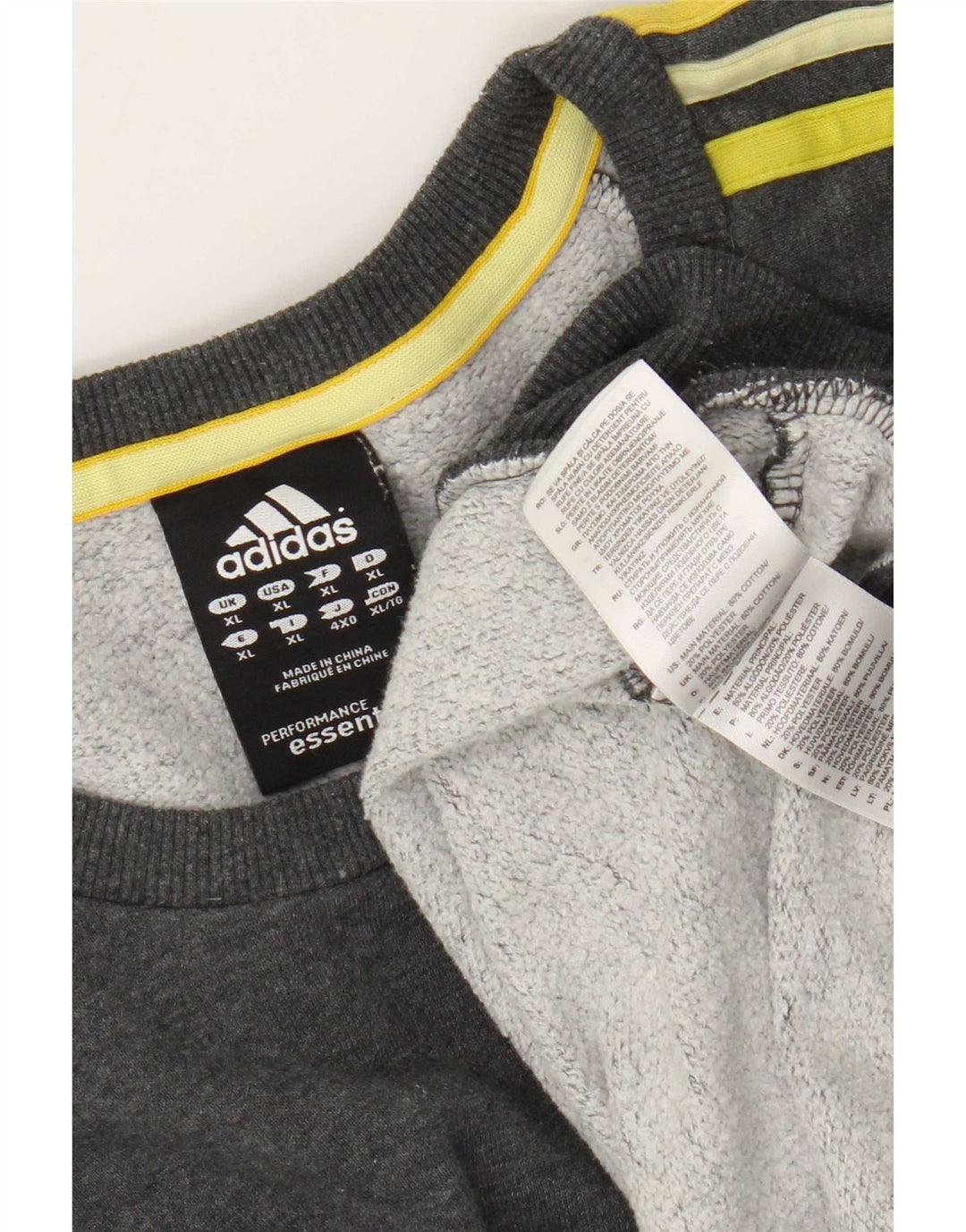 adidas Ανδρικό Φούτερ Jumper XL Γκρι Βαμβακερό