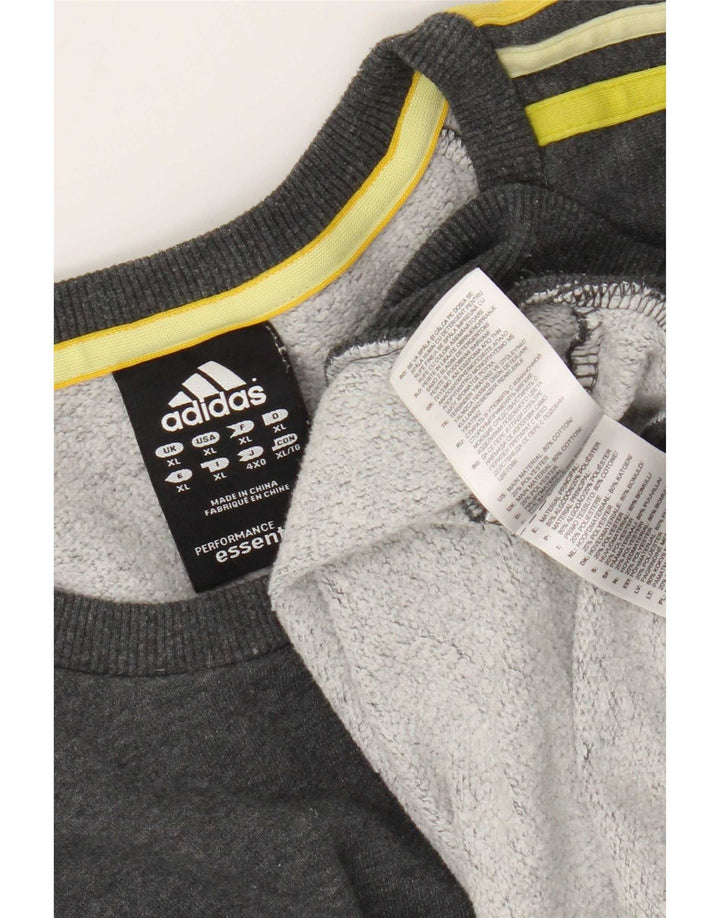 adidas Ανδρικό Φούτερ Jumper XL Γκρι Βαμβακερό