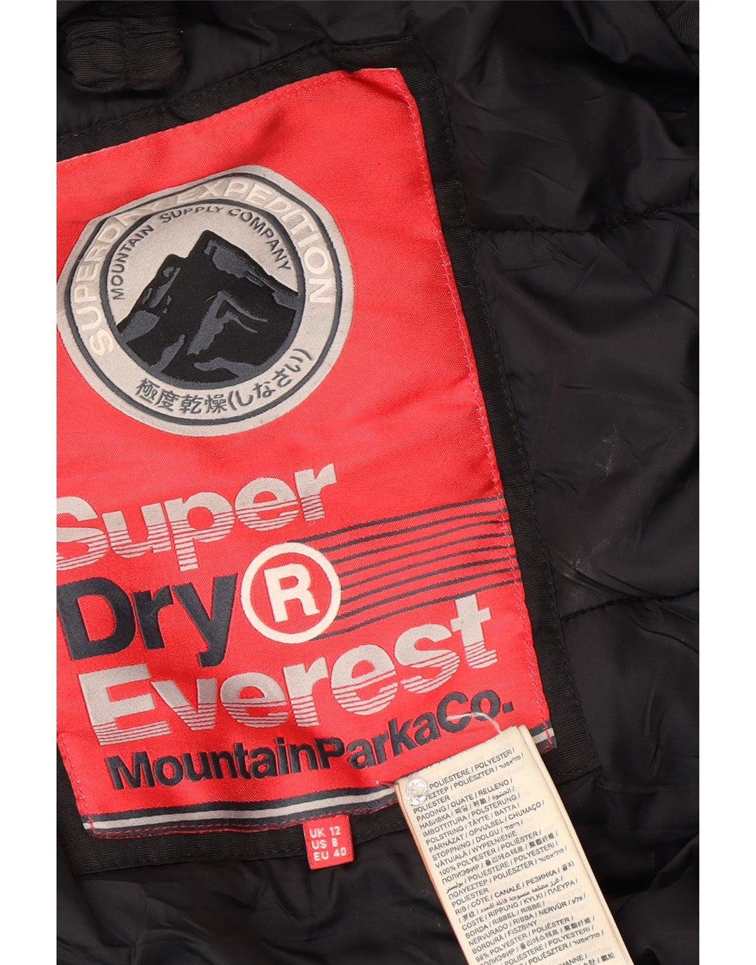 Superdry Γυναικείο Μπουφάν Parka UK 12 Medium Black Winter