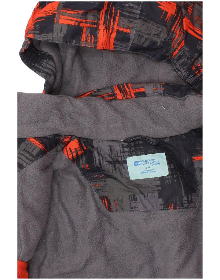 Mountain Warehouse Boys Hooded Windbreaker Jacket 3-4 Years Grey Check