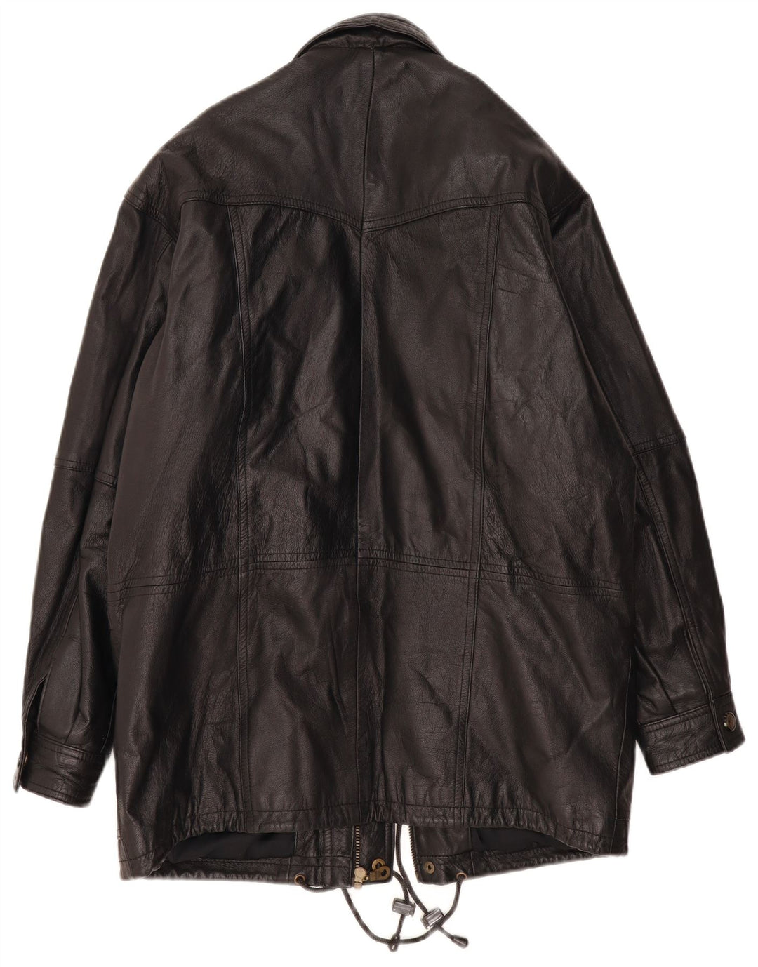 Vintage Ανδρικό Δερμάτινο Παλτό UK 38 Medium Black Leather