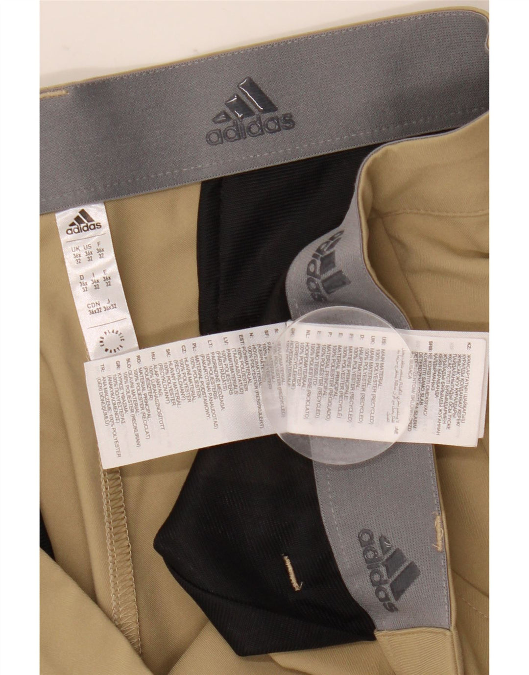 Ανδρικό ίσιο παντελόνι Chino Adidas W36 L32 Beige Polyester