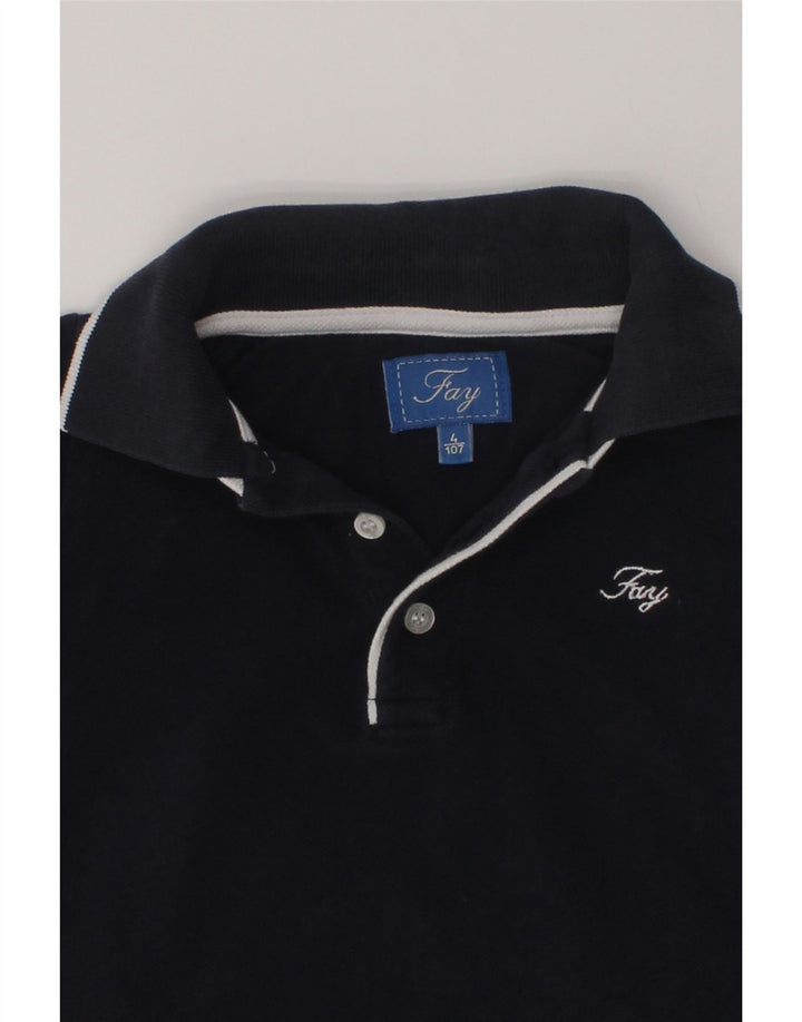 FAY Boys Polo Shirt 3-4 Years Navy Blue | Vintage Fay | Thrift | Second-Hand Fay | Used Clothing | Messina Hembry 