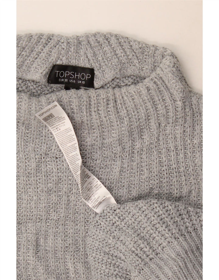 Topshop Γυναικείο φανελάκι μεγάλου μεγέθους, Top UK 10 Small Grey Acrylic