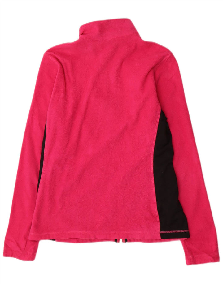 Reebok Γυναικείο Fleece Jacket UK 10 Small Pink Colourblock Polyester