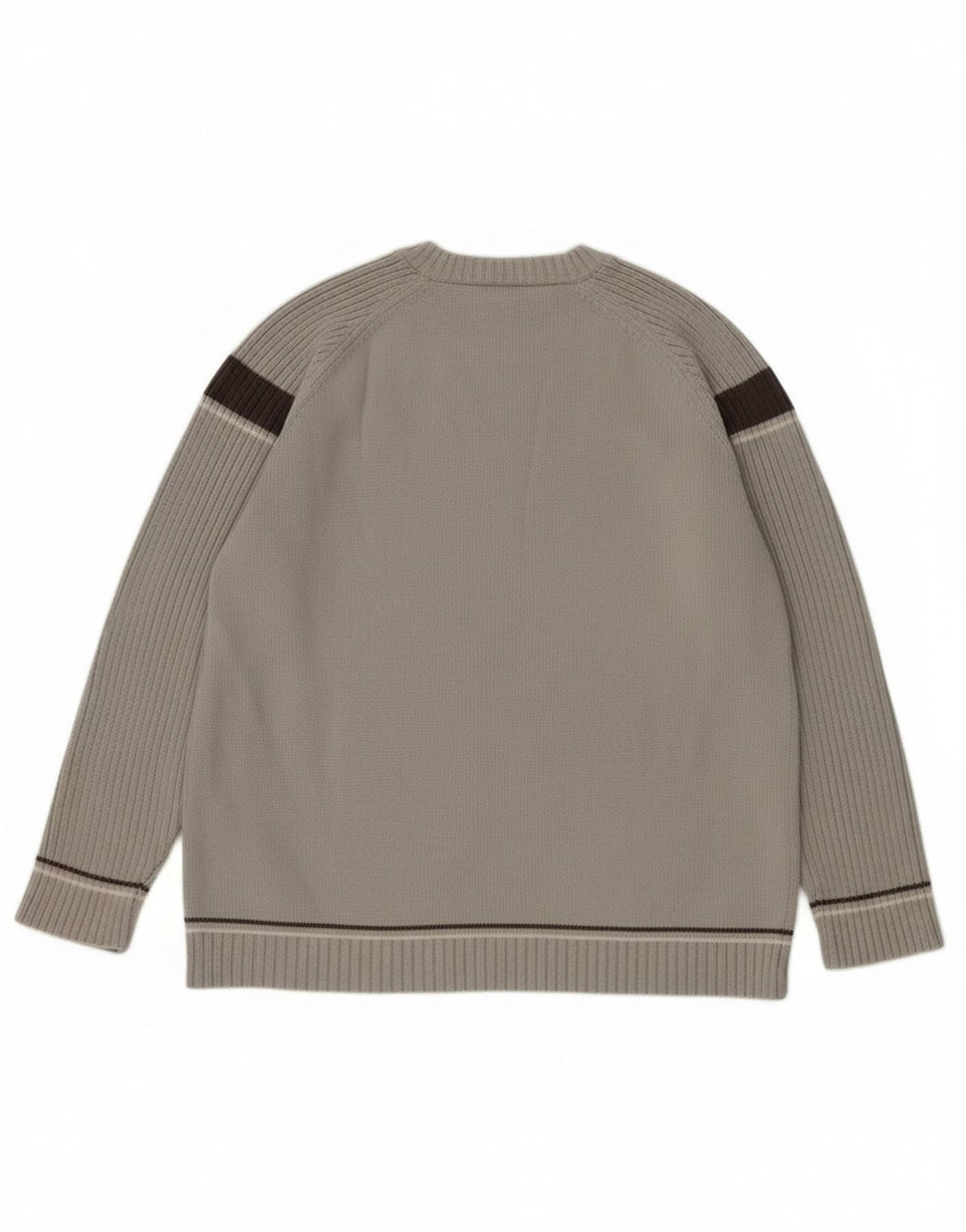 Ανδρικό πουλόβερ με λαιμόκοψη Kickers, μεσαίο γκρι, βαμβακερό