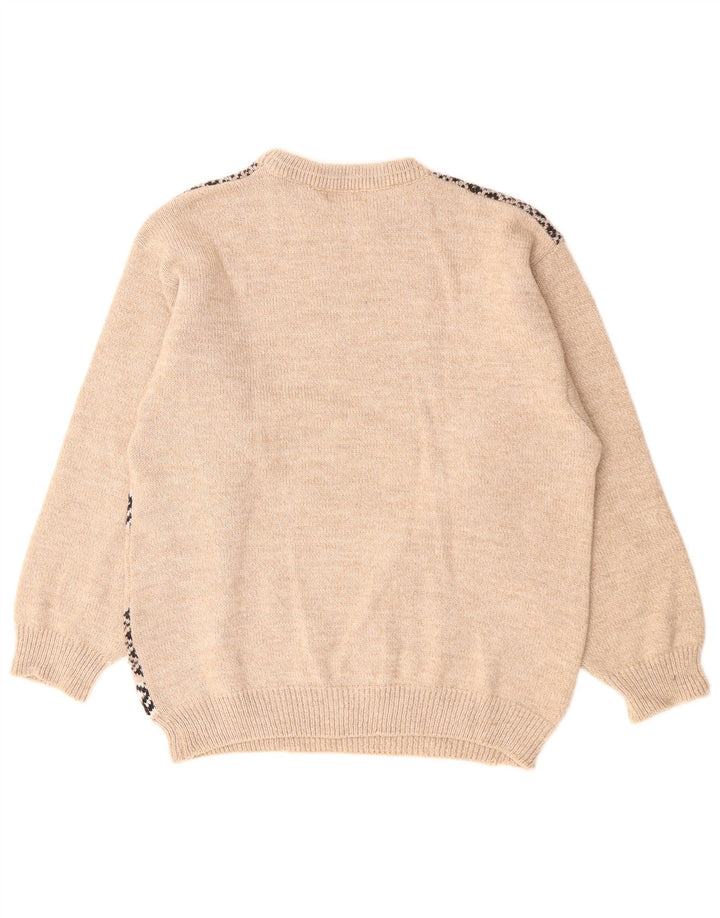 Ανδρικό πουλόβερ Barisal Boat Neck Jumper Medium Beige Fair Isle Polyacrylic