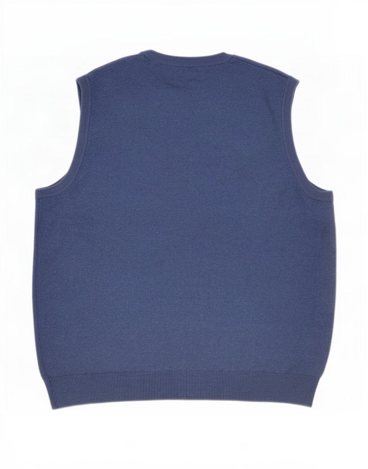 Marks & Spencer Ανδρικό γιλέκο Tank Top μεγάλο μπλε βαμβακερό