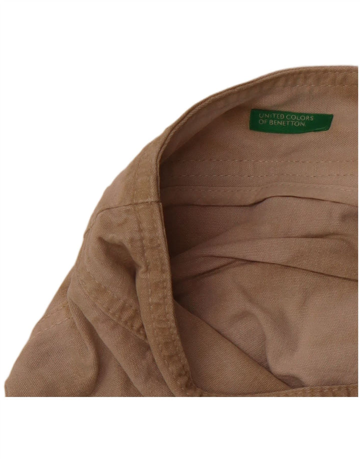 Γυναικείο ίσιο κομμένο παντελόνι Benetton W32 L24 Beige Tie Dye