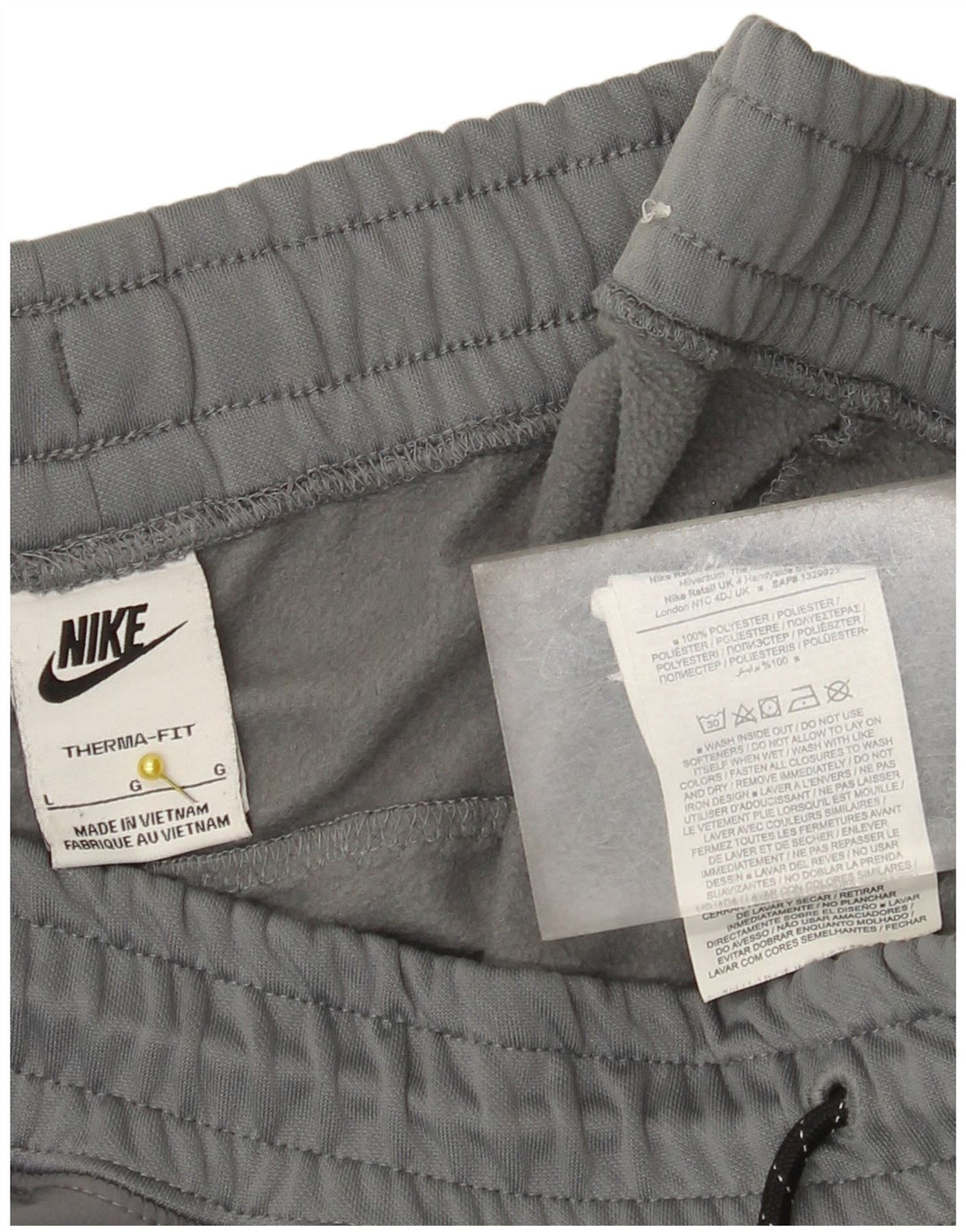Ανδρική φόρμα γυμναστικής Nike Therma-Fit Joggers μεγάλο γκρι πολυεστέρα