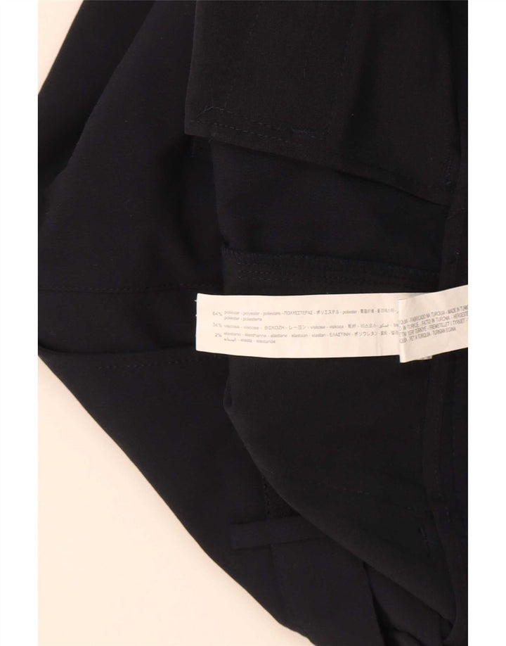 Zara Γυναικείο ίσιο παντελόνι μεσαίο W30 L30 Navy Blue Polyester