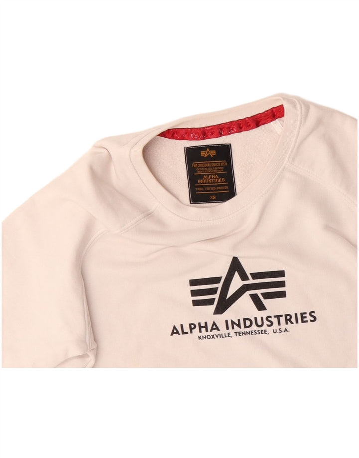 Ανδρικό γραφικό φούτερ ALPHA INDUSTRIES Jumper XS Λευκό