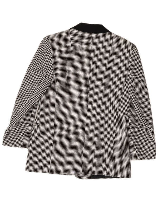 Canda γυναικείο μπουφάν σακάκι με 3 κουμπιά UK 10 Small Black Houndstooth Πολυεστέρας