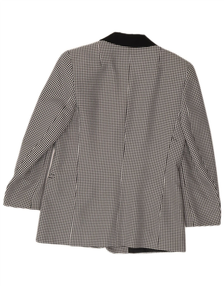 Canda γυναικείο μπουφάν σακάκι με 3 κουμπιά UK 10 Small Black Houndstooth Πολυεστέρας