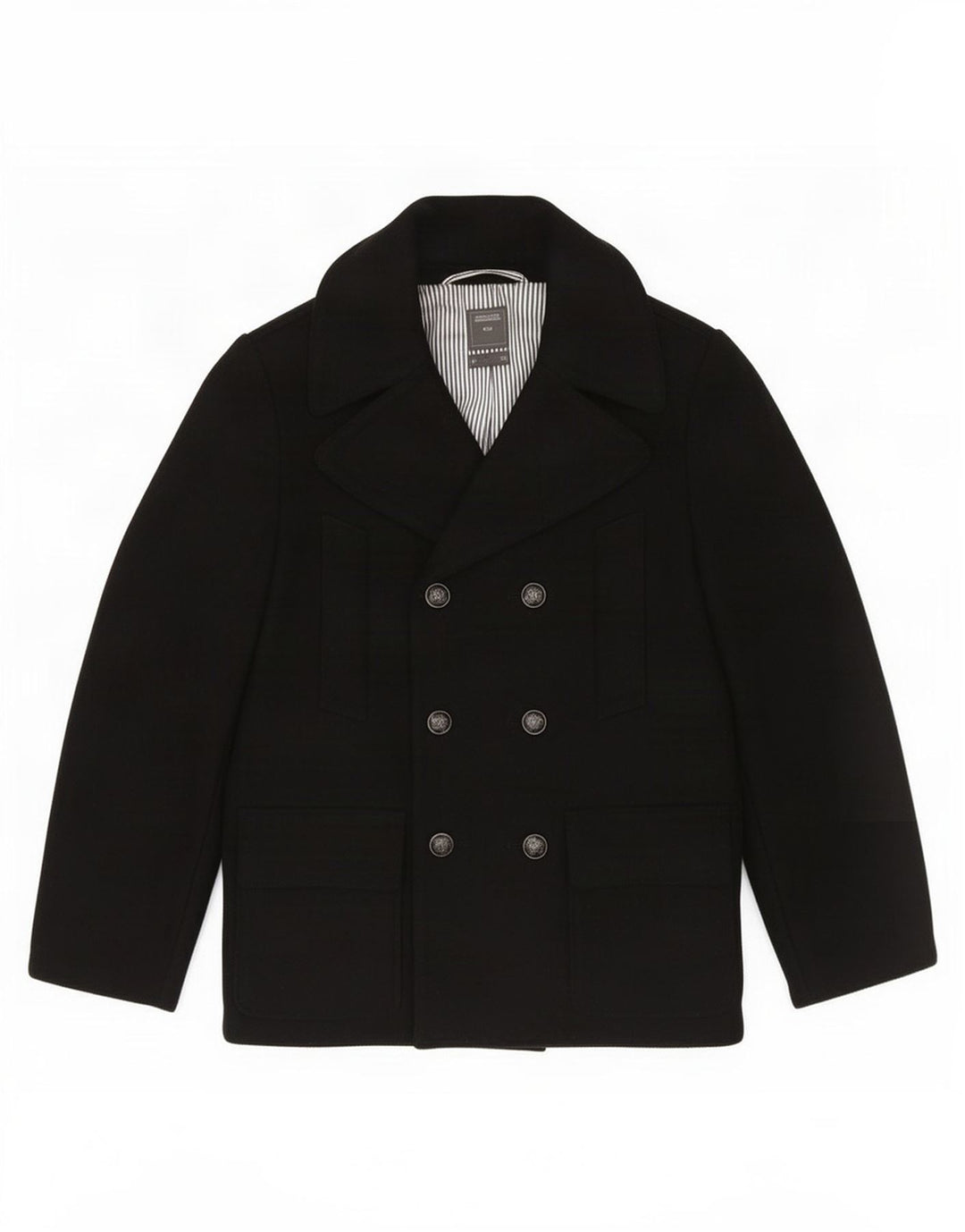 Gap Γυναικείο Παλτό με διπλό στήθος UK 14 Medium Navy Blue Wool